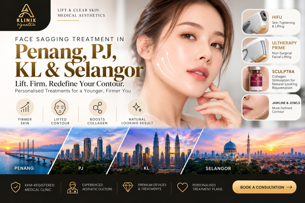 Face sagging treatment in Penang, PJ, KL & Selangor at A Klinik Signature
